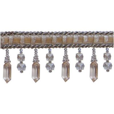 Stout Trim Chagall Beaded Fringe Dove 1311 CHAG-6 Grey 82%ACR 14%POL 4%COT Grey Silver Trims Beaded Trim 