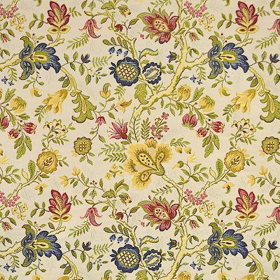 Magnolia Fabrics Classico Tapestry Multi Jacobean Floral   Fabric MagFabrics  MagFabrics Classico Tapestry