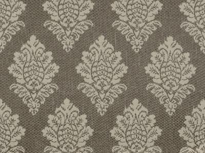 Croydon 619 Truffle COTTON  Blend Fire Rated Fabric Classic Damask   Fabric