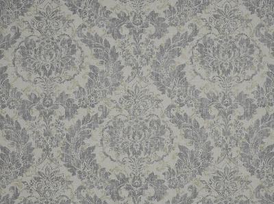 Downton 9 Graphite Linen  Blend Fire Rated Fabric