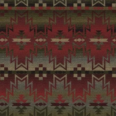 Ralph Lauren Tribal Fair Blanket Mountain in THE RANCH Red Wool Navajo Print Wool 