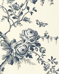 Ashfield Floral Sapphire by  Ralph Lauren Wallpaper 