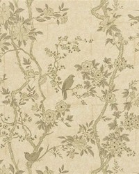 Marlowe Floral Mother Of Pearl by  Ralph Lauren Wallpaper 