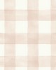 York Wallcovering Magnolia Home Watercolor Check Removable Wallpaper pink/white