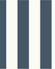 York Wallcovering Magnolia Home Awning Stripe Removable Wallpaper blue/white