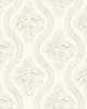 York Wallcovering Magnolia Home Coverlet Floral Removable Wallpaper gray/off white